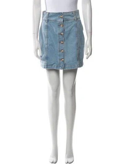 Pre-owned Sézane Mini Skirt In Blue