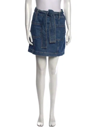 Pre-owned Sézane Mini Skirt In Blue