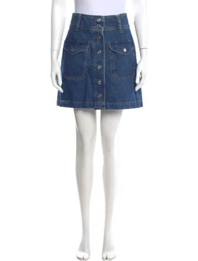 Pre-owned Sézane Mini Skirt In Blue