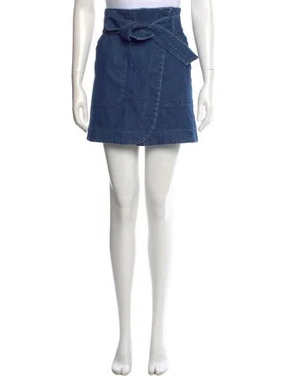 Pre-owned Sézane Mini Skirt In Blue