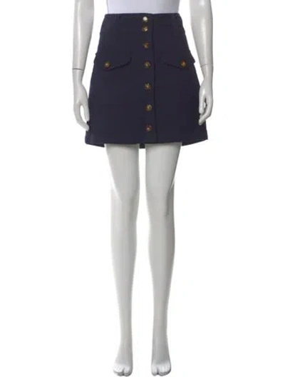 Pre-owned Sézane Mini Skirt In Blue