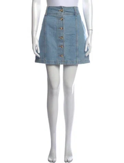Pre-owned Sézane Mini Skirt In Blue