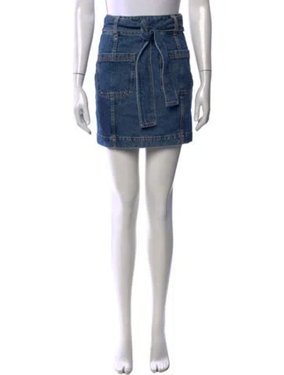 Pre-owned Sézane Mini Skirt In Blue