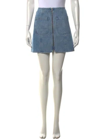 Pre-owned Sézane Mini Skirt In Blue