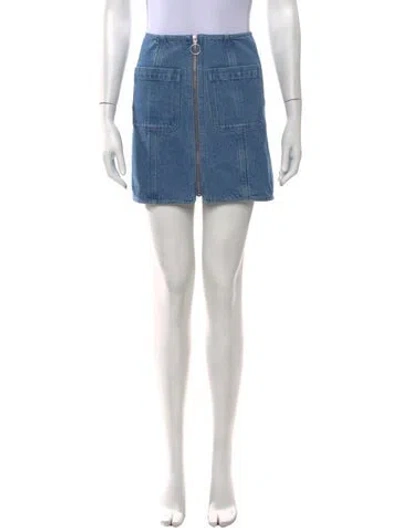 Pre-owned Sézane Mini Skirt In Blue