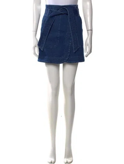 Pre-owned Sézane Mini Skirt In Blue