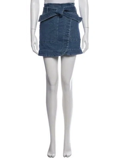 Pre-owned Sézane Mini Skirt In Blue/white