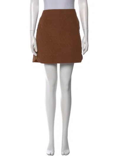 Pre-owned Sézane Mini Skirt In Brown
