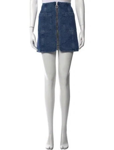 Pre-owned Sézane Mini Skirt W/ Tags In Blue