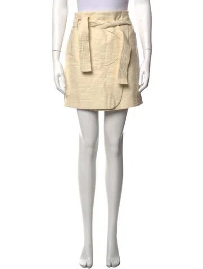 Pre-owned Sézane Mini Skirt In Yellow