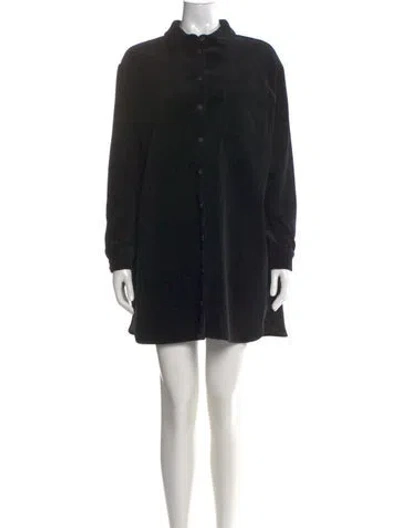 Pre-owned Sézane Mock Neck Mini Dress In Black