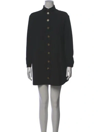 Pre-owned Sézane Mock Neck Mini Dress In Gray
