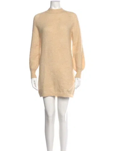 Pre-owned Sézane Mock Neck Mini Dress W/ Tags In Neutral