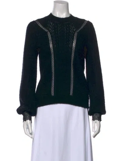 Pre-owned Sézane Mock Neck Sweater In Black