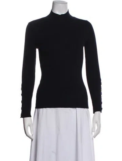 Pre-owned Sézane Mock Neck Sweater In Blue
