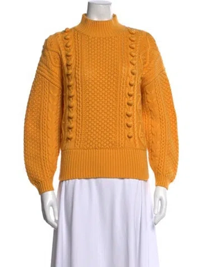 Pre-owned Sézane Mock Neck Sweater In Brown
