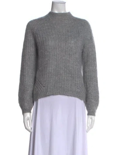 Pre-owned Sézane Mock Neck Sweater In Gray