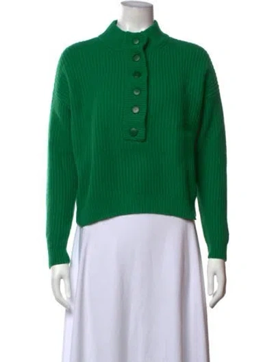 Pre-owned Sézane Mock Neck Sweater In Green