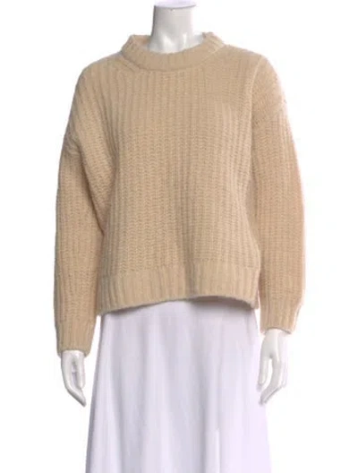 Pre-owned Sézane Mock Neck Sweater In Neutral