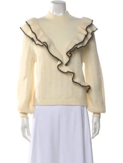 Pre-owned Sézane Mock Neck Sweater In Neutral
