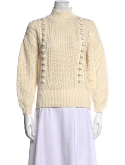 Pre-owned Sézane Mock Neck Sweater In Neutrals