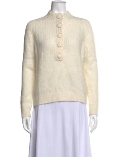 Pre-owned Sézane Mock Neck Sweater In Neutrals