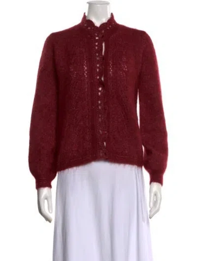 Pre-owned Sézane Mock Neck Sweater In Red