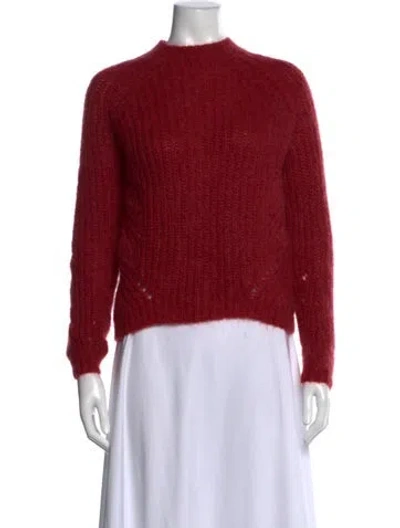 Pre-owned Sézane Mock Neck Sweater In Red