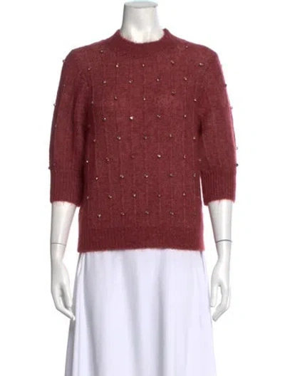 Pre-owned Sézane Mock Neck Sweater In Red