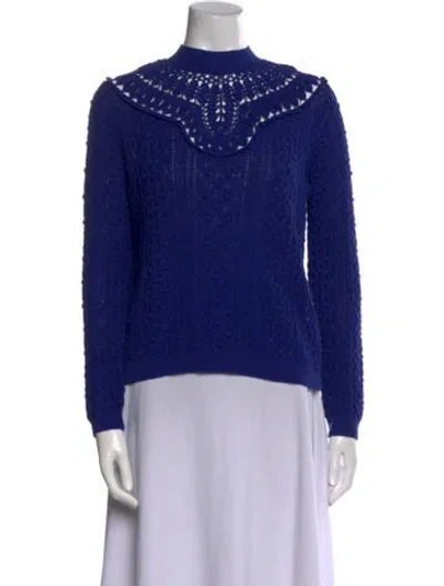 Pre-owned Sézane Mock Neck Sweater W/ Tags In Blue