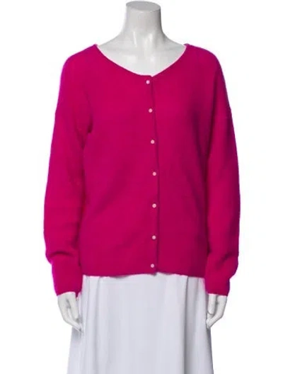 Pre-owned Sézane Mohair Scoop Neck Sweater In Pink
