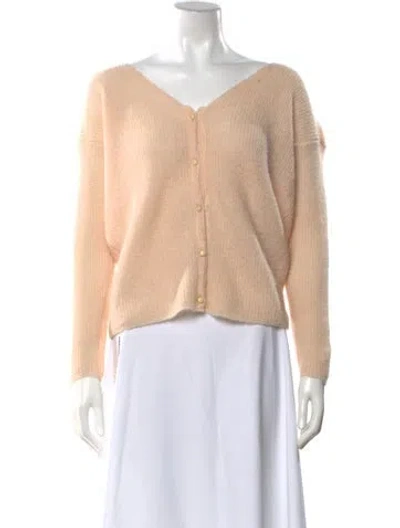 Pre-owned Sézane Mohair V-neck Sweater In Pink