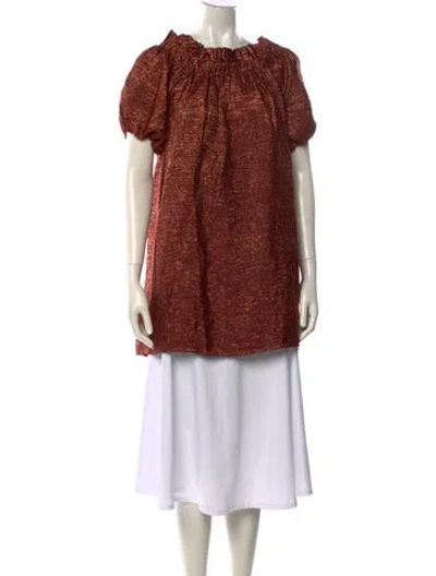 Pre-owned Sézane Off-the-shoulder Short Sleeve Blouse In Multi