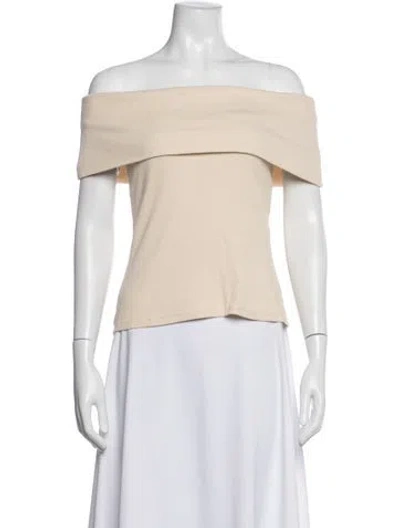 Pre-owned Sézane Off-the-shoulder Sleeveless Top In Neutral