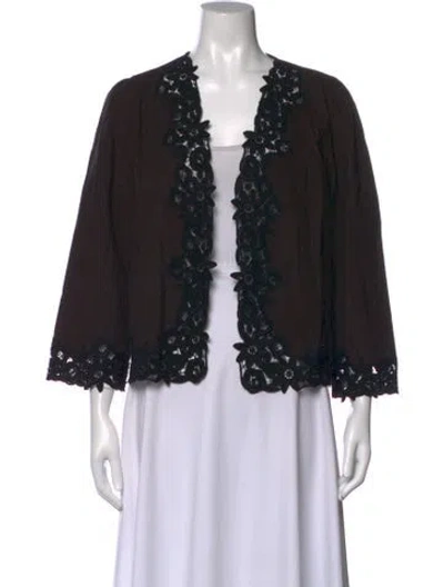 Pre-owned Sézane Open Front Sweater In Black