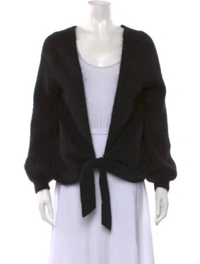 Pre-owned Sézane Open Front Sweater In Black