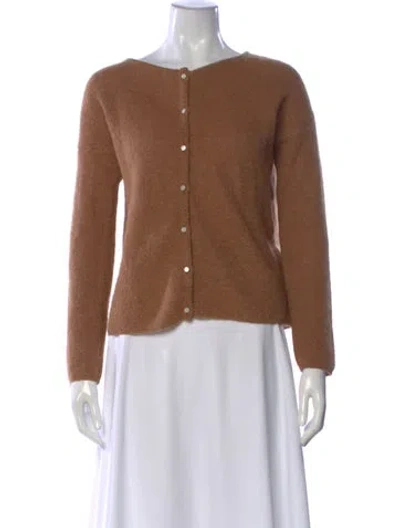 Pre-owned Sézane Open Front Sweater In Brown