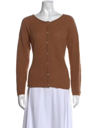 Pre-owned Sézane Open Front Sweater In Brown