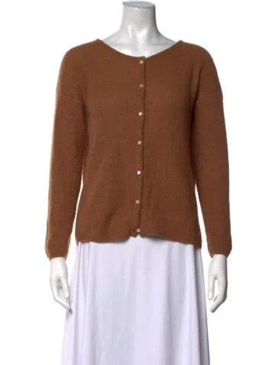 Pre-owned Sézane Open Front Sweater In Brown