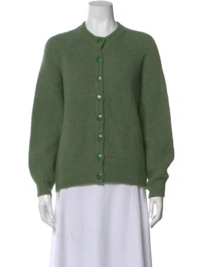 Pre-owned Sézane Open Front Sweater In Green