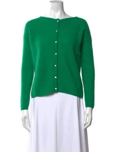 Pre-owned Sézane Open Front Sweater In Green
