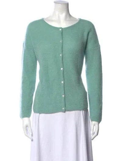 Pre-owned Sézane Open Front Sweater In Green