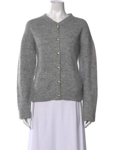 Pre-owned Sézane Open Front Sweater In Grey