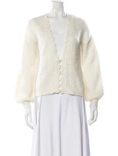 Pre-owned Sézane Open Front Sweater In Neutral