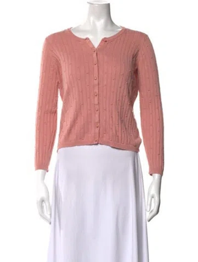 Pre-owned Sézane Open Front Sweater In Pink