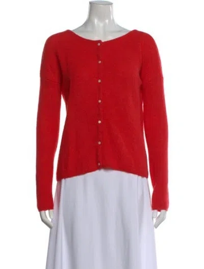 Pre-owned Sézane Open Front Sweater In Red