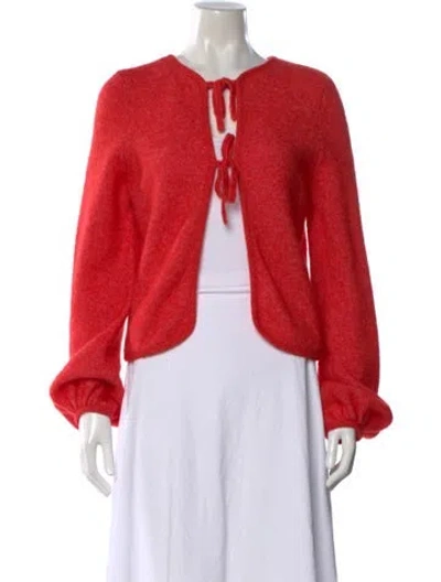 Pre-owned Sézane Open Front Sweater In Red
