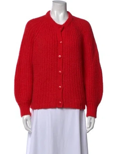 Pre-owned Sézane Open Front Sweater In Red