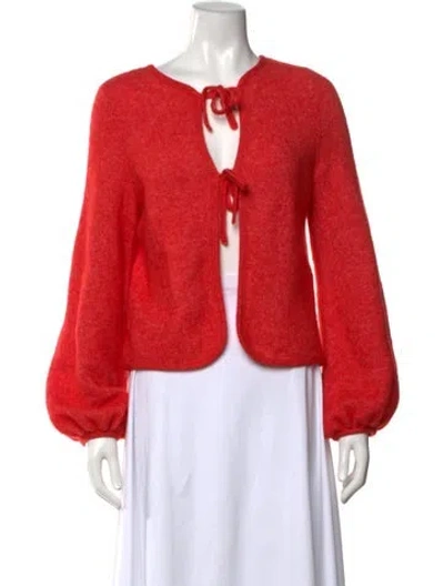 Pre-owned Sézane Open Front Sweater In Red