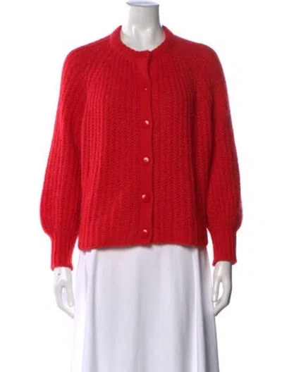 Pre-owned Sézane Open Front Sweater In Red